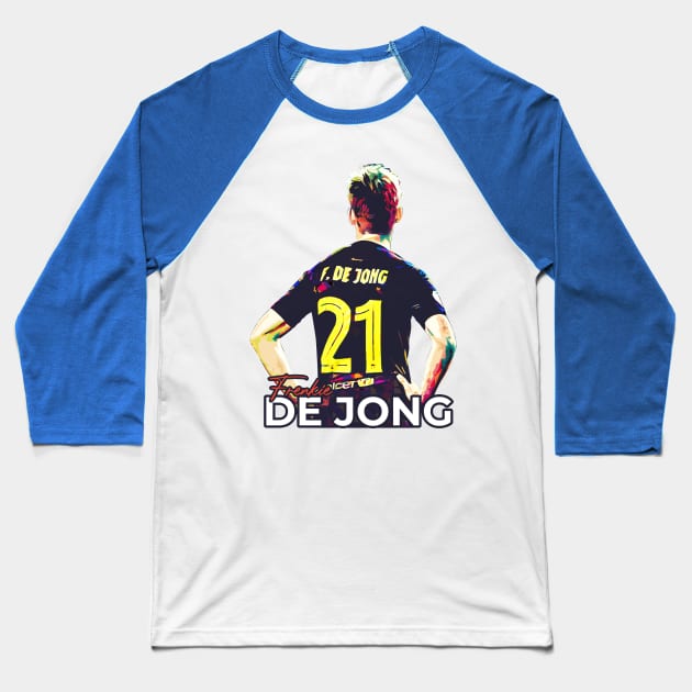 Frenkie De Jong Pop Art Baseball T-Shirt by Creativedy Stuff